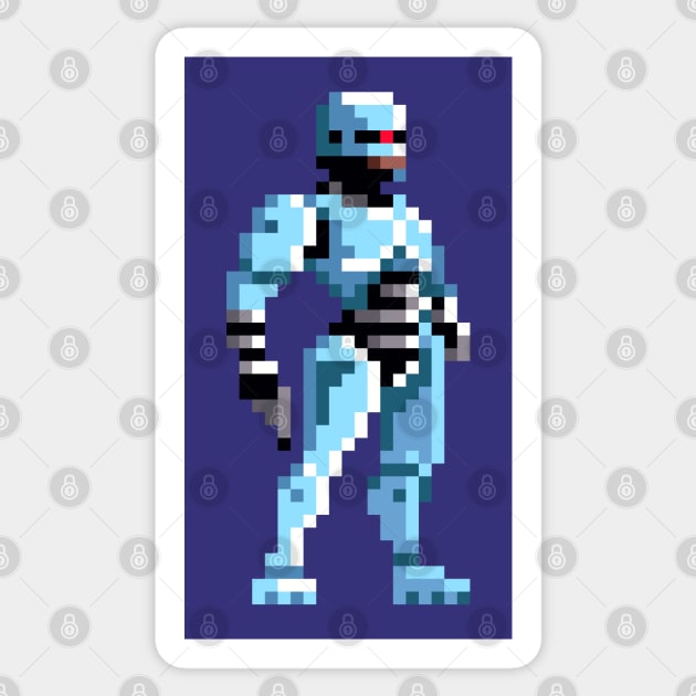 Robocop Pixel Art Sticker by LAckas